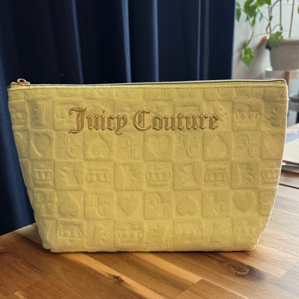 Juicy Couture Embossed Green Cosmetics Bag